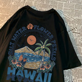 Salt Water Flower Petals Hawaii Tshirts Men Women Casual Sweat T Shirts Casual Cotton Tee Clothes Hip Hop Oversize Tops Couple
