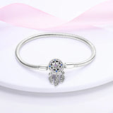 Bracelet Original 925 Sterling Silver Charm Bracelet 17-20CM Love Heart Pave Zirconia Bracelet for Women DIY Charm Jewelry Gifts