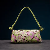Fashion Shoulder Bag Women Handbag Luxury Embroidered Silk Bag Female Purse Small Cute Cosplay Cheongsam Flower Satin Tote Bag