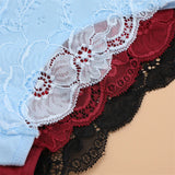 3PC/Set Women's Sexy Floral Lace Panties Low Rise Hollow Out Briefs Transparent Underwear Female Elastic Straps Soft Lingerie
