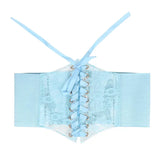 Fashion Women Waist Corset Flower Embroidery Elastic Waistband Black White Red Pink Wide Lace Slimming Body Belts Cummerbunds
