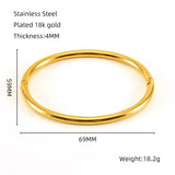 1 PCs Light Luxury Temperament Stainless Steel Gold And Silver Does Not Fade Simple Plain Face Bracelet