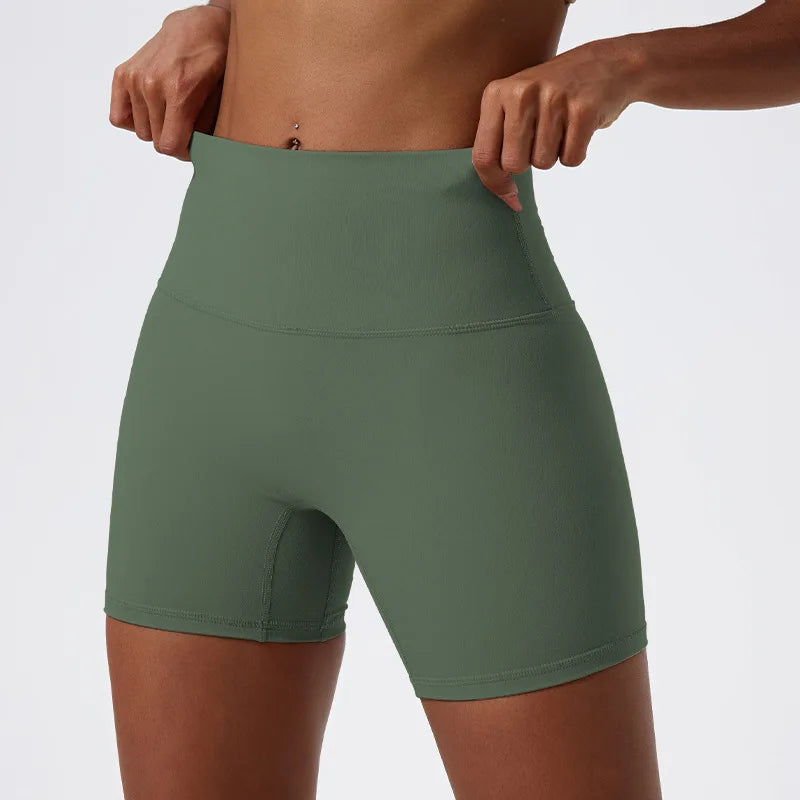 Hearuisavy Summer Running Sports Shorts Women Buttock Lift Leggings Women Cycling Slim Fit Workout Shorts High Waist Yoga Shorts