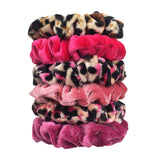 24/50/6pcs Scrunchies Women Velvet accessoires for boutique Cute Leopard High Quality Elastic Headwear Ponytail Hair Tie