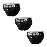 1/3Pcs Breathable Cotton Men Underwear Sexy Bikini Panties Underpants Large Crotch Pouch Mens Briefs with Front and Back Cutouts