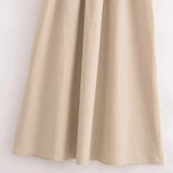 HXAO Women's Black Long Dresses 2025 Spring Sleeveless Elegant Dresses Fashion Casual Vintage Party Khaki Dresses Vestidos
