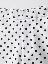 HH Woman Autumn Long Sleeves Turtleneck Zipper With Pockets Drawstring Casual Coats Women Fashion Polka Dot Printed Jacket