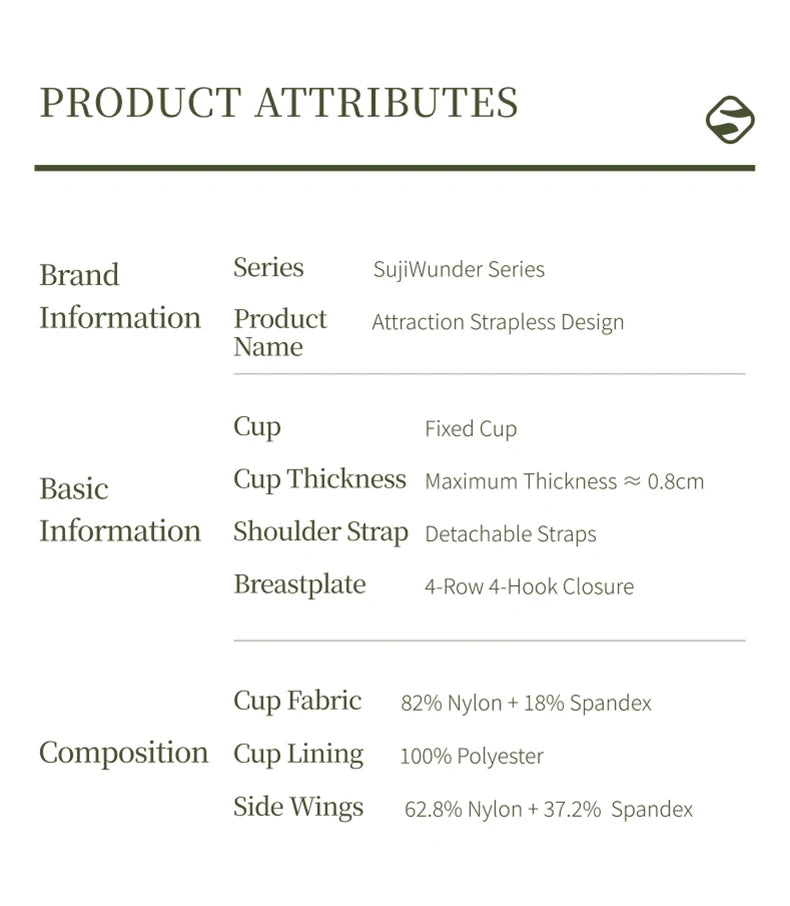 SUJIIN Summer Invisible Strapless Bras for Women Seamless Wireless Push Up Bra Lady Tube Top Supportive Bralettes Woman MX388