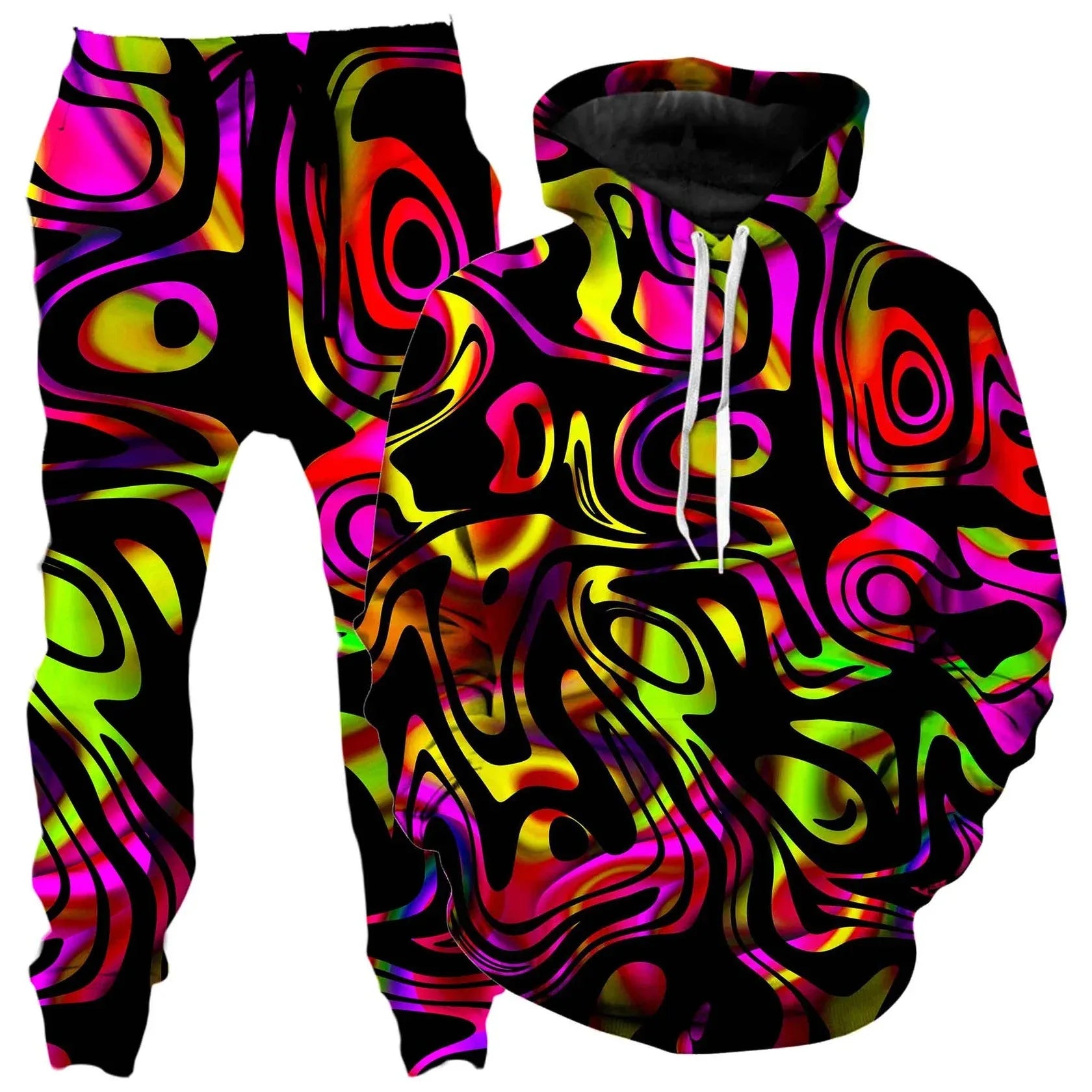 Colorful Abstract Mandala 3D Print Hoodies Pants Set Men's Sweatshirts Sweatpants Two Piece Suits Outdoor Tracksuit Man Clothing