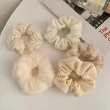 7/21 Pcs/Set Women Hair Scrunchies Set Plush Solid Hair Band for Girls Ponytail Holder Rubber Bands Hair Ties Hair Accessories