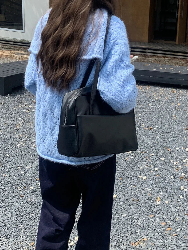 Korean Style Large Capacity Single Shoulder Women's Bag Versatile Vintage Underarm Bag Autumn 2025 New Arrival Tote Bag
