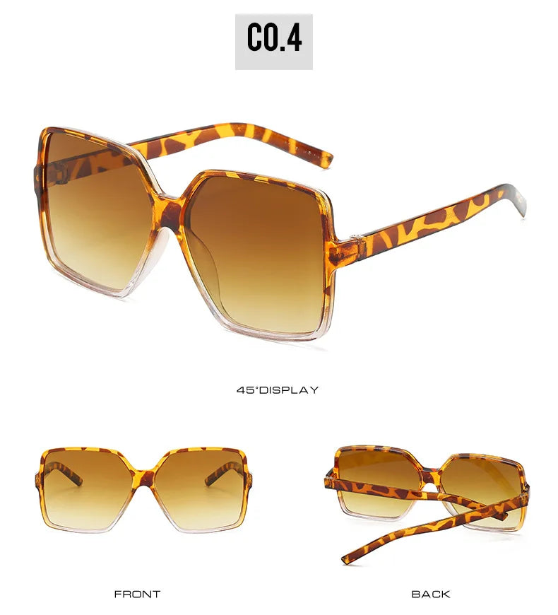 New Trend Full-frame Large Square Sunglasses Fashion Y2k Ladies Sunglasses