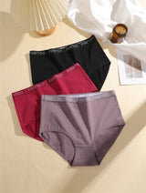4Pcs S-XXL Cotton High Waist Underpants Women's Seamless High Elastic Belt Panties Comfortable Sports Briefs Breathable Lingerie