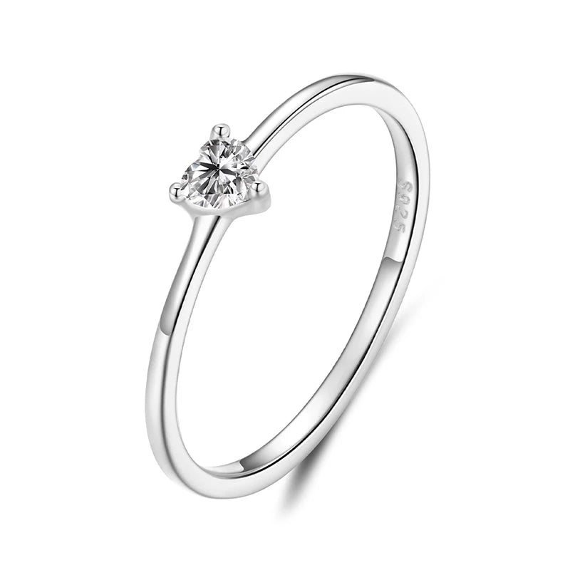 WOSTU Wedding Band Rings for Women 925 Sterling Silver AAA Zircon Stackable Engagement Crossed Rings Simple Jewelry Party Gift