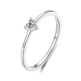 WOSTU Wedding Band Rings for Women 925 Sterling Silver AAA Zircon Stackable Engagement Crossed Rings Simple Jewelry Party Gift