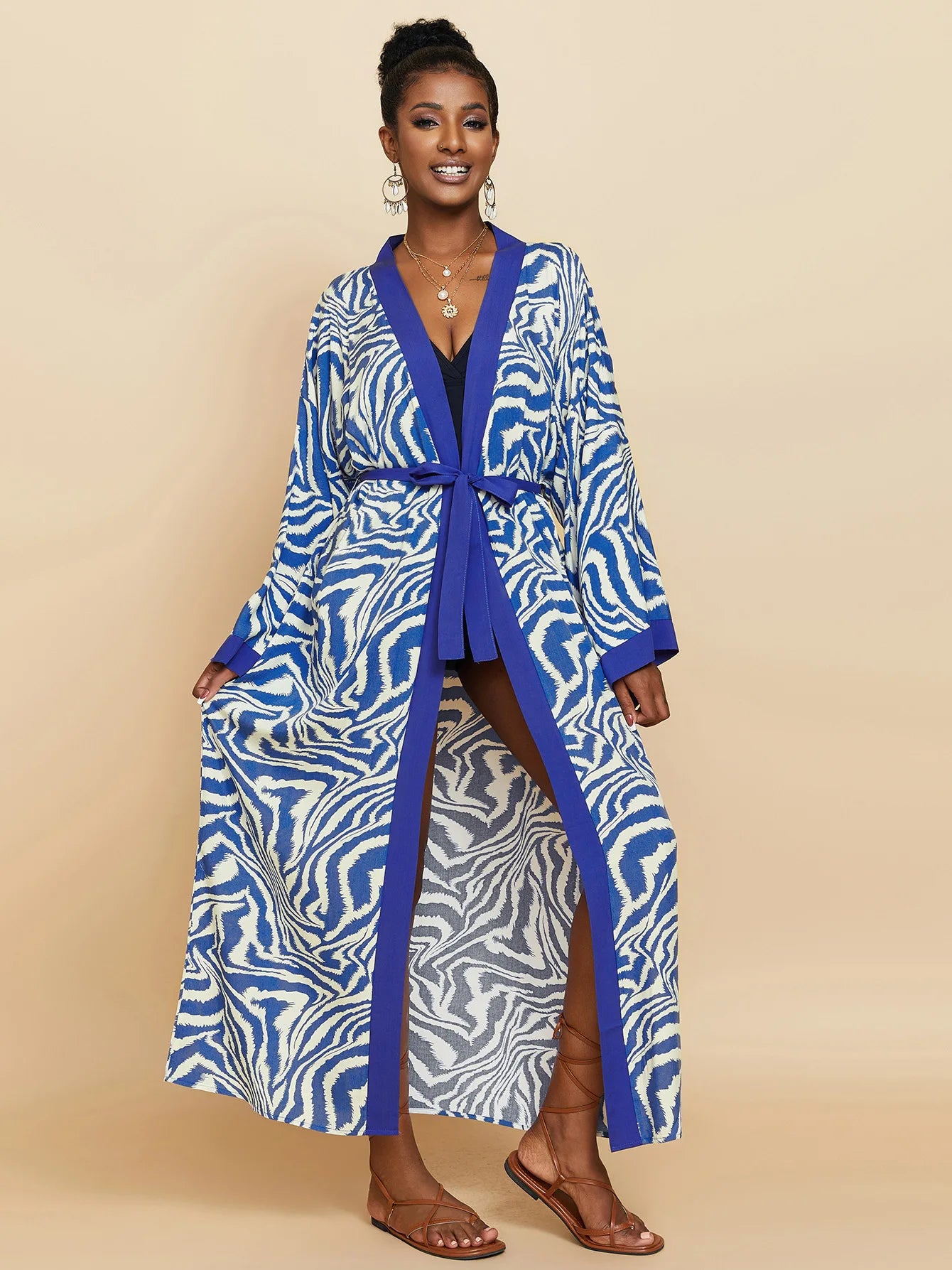 2026 Women Swimsuit Beach Cover Up Dress Sleeve Kaftan Beach Tunic Long Pareos Bikinis Cover Ups Summer Robe Plage Beachwear