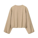MUJER Red Zipper Bomber Jackets for Women Soft Cropped Jackets Woman 2025 Long Sleeve Woman's Sports Jacket New in Outerwears