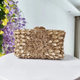 New Rhinestone Clutch Purse Women Elegant Wedding Party Bride Bag Prom Evening Handbag Sparkly Crystal Diamond Birthday Gift