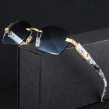Fashion Rimless Sunglasses Men Women Populare Frameless Sun Glasses Male Female Classic Small Square Summer Traveling Shades