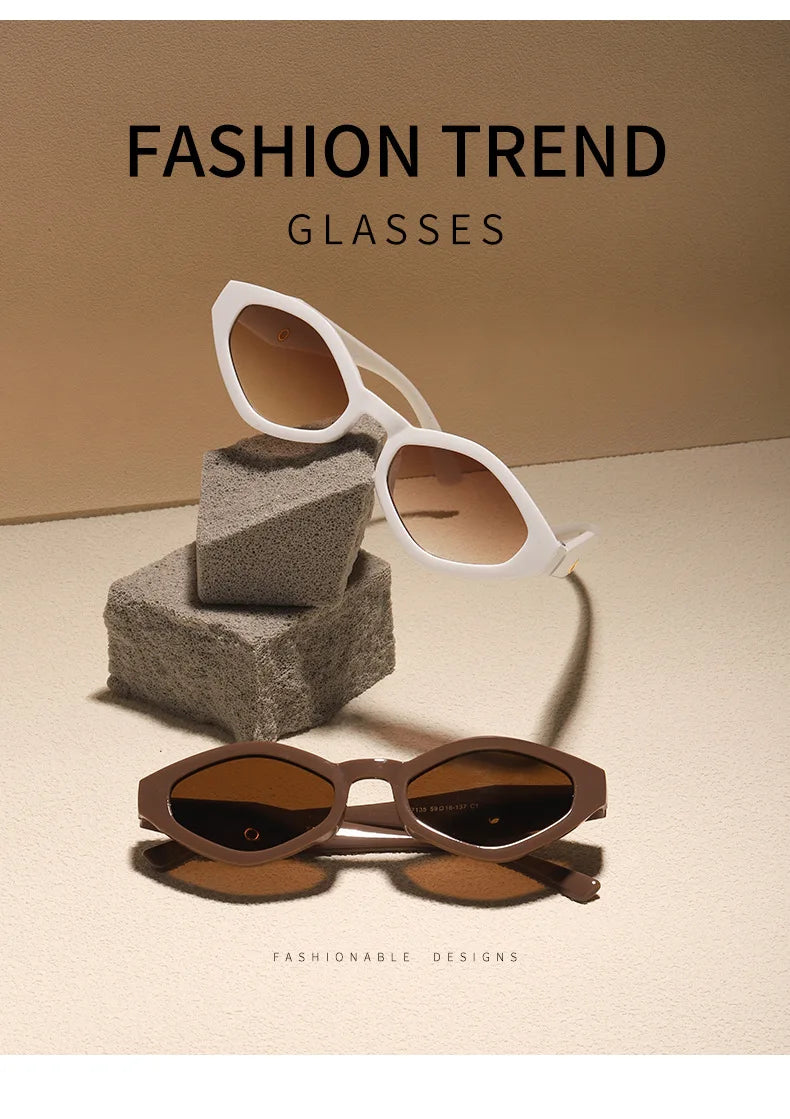 Vintage Cat Eye Sunglasses Women Men 2026 Brand Designer Fashion Goggle Sun Glasses Female Trends Shades Outside Eyewear UV400