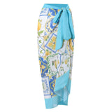 2026 New Sexy Print Retro Swimwear Beach Dress Cover Up Long Skirts Skirt Party Outfits Swimsuit Beachwear
