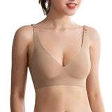 Push-Up Seamless Bras For Women Non-wire Brassiere V-neck Bralette Removable Pads Sports No Trace Underwear Sexy Lingerie S-3XL