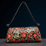 Fashion Shoulder Bag Women Handbag Luxury Embroidered Silk Bag Female Purse Small Cute Cosplay Cheongsam Flower Satin Tote Bag