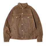 Maden Retro Heavyweight Canvas Oil Waxed Jacket Cotton Waterproof Hunting Coat Male Spring Khaki Casual Work Safari Style Jacket