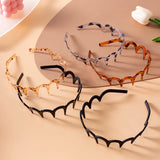 Korean Women Hair Comb Non-Slip Headband Plastic U Shape Hair Hoops Fixed Teeth Fluffy Top Hair Bands Headwear Hair Accessories