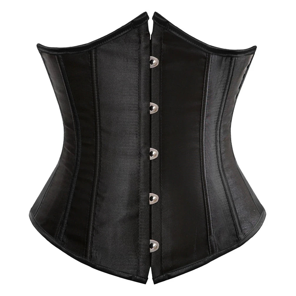 Underbust Corset Waist Slimming Corset Bustiers Body Shaper for Women Steampunk Lace-up Corset Belt Waist Trainer
