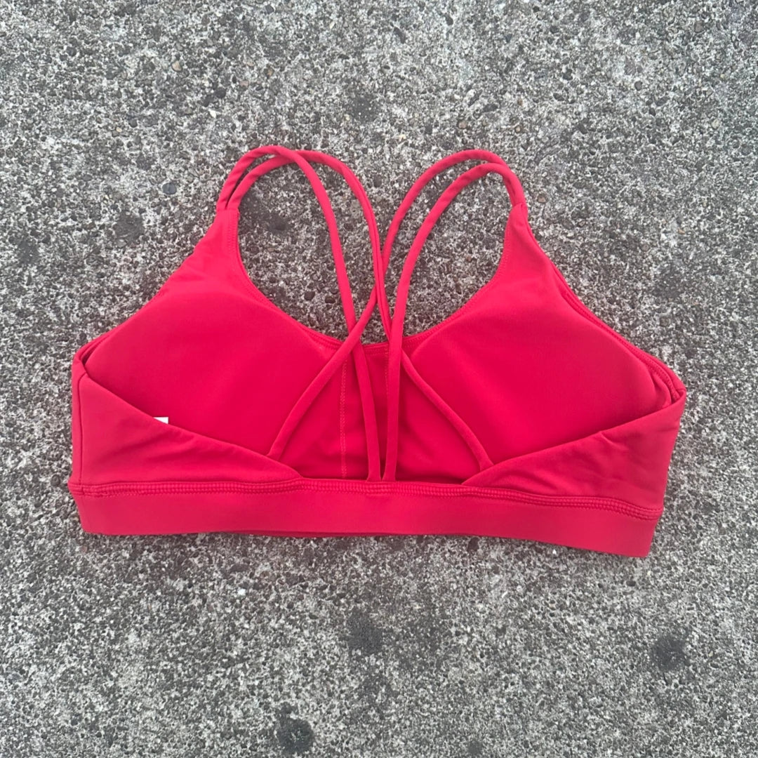 Solid Color Cross Fitness Bra Soft High Strength Women Tight Sport Top Comprehensive Training Gym Yoga Underwear With Chest Pad