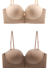 FINETOO Front Closure Sexy Push Up Bra Women Invisible Bras Underwear Lingerie For Female Brassiere Strapless Seamless Bralette