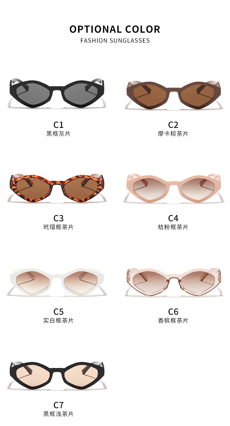 Vintage Cat Eye Sunglasses Women Men 2026 Brand Designer Fashion Goggle Sun Glasses Female Trends Shades Outside Eyewear UV400