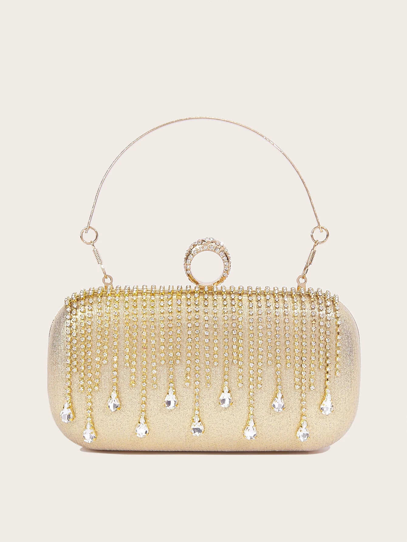 @Luxury Evening Clutch Bag Wedding Rhinestone Tassel Handbag Silver Purse Party Shoulder Bag for Women Fashion Black Bag
