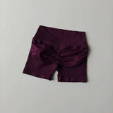 Women's High-Waist Yoga Sports Shorts Summer V-Shaped Widen Peach Hip Lifting Tight Fit Three-Part Fitness Shorts