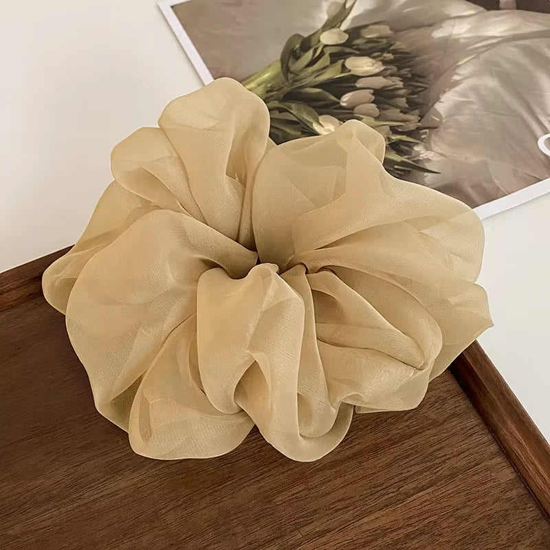 Large Mesh Hair Rope for Women Simple and Fashiona  Does Not Hurt The Hair Hair Rope Cute Girl High Ponytail Scrunchie