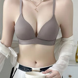 Japanese Style Seamless Push-Up Bra Comfort Wireless Underwear Women's Deep V Neck Bralette 3/4 Cup Daily Comfort Lingerie S-XL