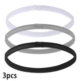 3pcs Elastic Absorbent Sweat Bands Solid Thicken Non-Slip Sports Outdoor Headbands Hair Accessories Running Exercise