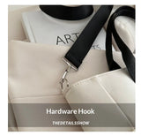 Trending Women Waterproof Nylon Tote Bag Large Capacity Lightweight Crossbody Bag for Student Work Travel Gym