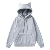 Spring and autumn new style foreign trade women's Cat's ears (Steamed cat-ear shaped bread) design hooded fleece sweater fashion