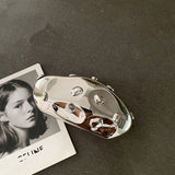 Acrylic Shell Shape Clutch Bag Gold Silver Blue Women Evening Party Cute Metal Shiny Purse Handbag 2025 Wholesale Clutch Bags