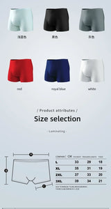 Men's underwear, men's 3D punched ice silk four-cornered pants, seamless thin, flat-cornered pants, extended sport, summer