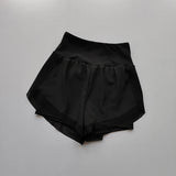 Summer Women's High-Waisted Sports Shorts Mesh Breathable Double-Layer Quick-Dry Gym Fitness Running Cycling Yoga Shorts