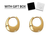 LENNIKOval Elegant Earrings, Women’s 3D Metal Design, Fit for Work/Casual Outfits, Flattering on All Faces, Perfect Gift Choice