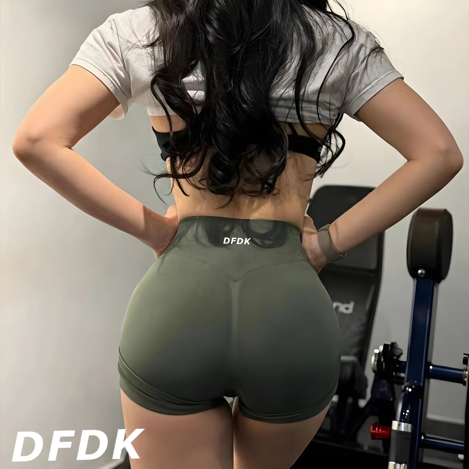DFDK Women High Waist Yoga Shorts Scrunch Butt Lift Workout Shorts Squat Proof Fitness Gym Running Sports Push Up Athletic Leggi