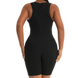 Women Hot Thermo Sauna Bodysuit One Piece Jumpsuit Shapewear Fitness Workout Sweating Bodysuit Body Shaper Thigh Trimmer Shorts