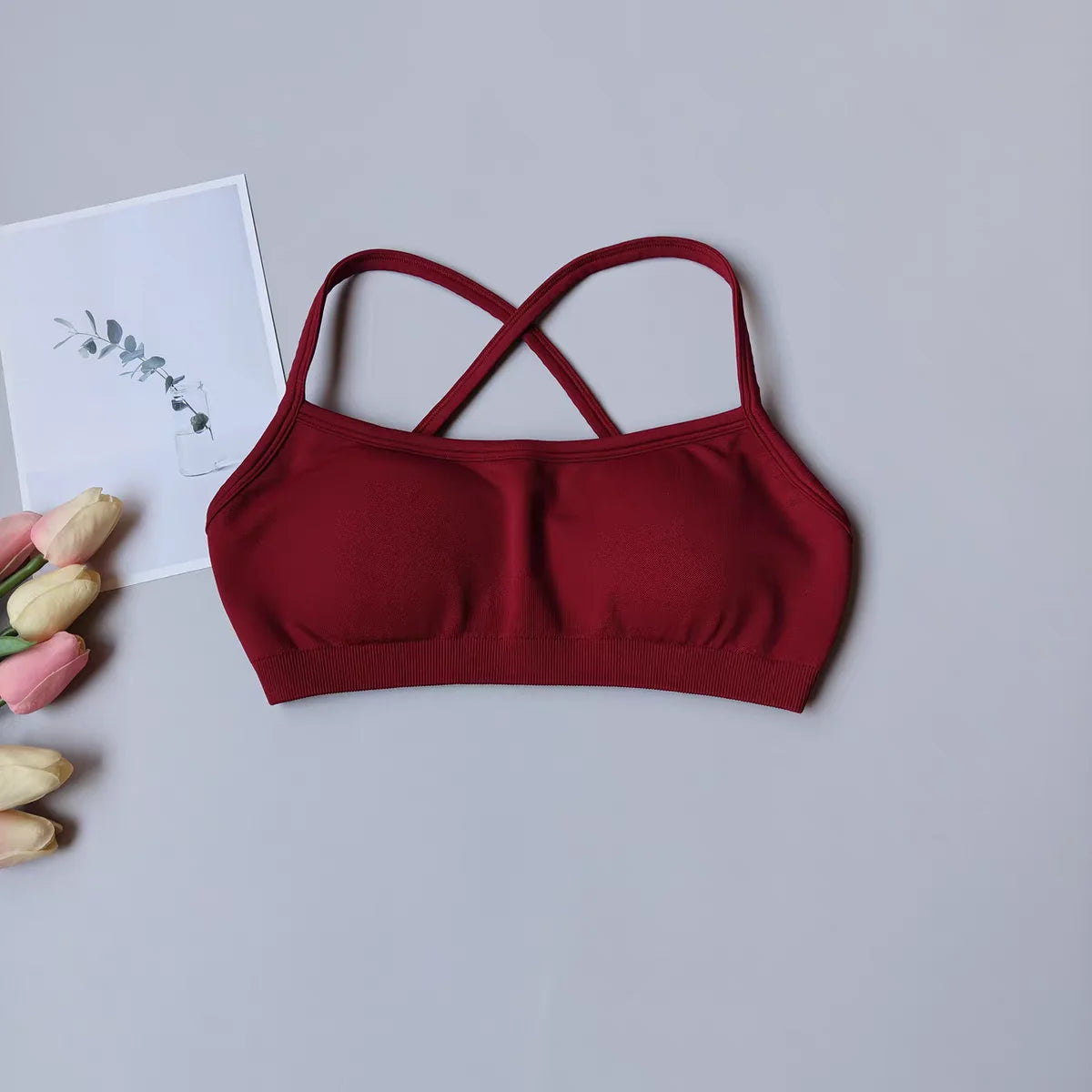 Seamless Women's Yoga Sports Bra Racer Back Nylon Breathable Running Gym Top Underwire Sexy Underwear Fitness Gym Bra Top