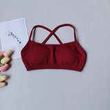 Seamless Women's Yoga Sports Bra Racer Back Nylon Breathable Running Gym Top Underwire Sexy Underwear Fitness Gym Bra Top