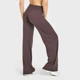 STOUREG Sport Trousers Straight-Leg Pants Ultra Soft Butter Fabric Women's Mid-Waist Yoga Pants GYM Naked Feel Pilates Running