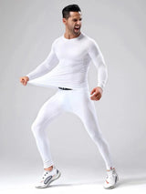 2pcs Men's Compression Sportswear Suit Elastic Training Yoga Sets Workout Jogging Fitness Clothing Tracksuit Pants Sporting